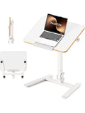 Mesa Auxiliar Plegable con Ruedas y Altura Ajustable para Portatil y Trabajo Flexible