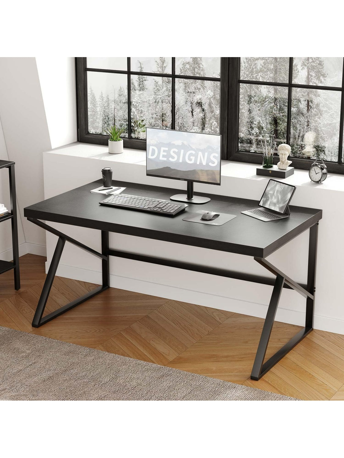 Escritorio Moderno Industrial para Ordenador Portatil, Estudio, Trabajo y Juegos