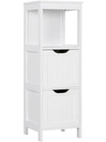 Armario columna auxiliar de bano con formato compacto y espacio organizador vertical