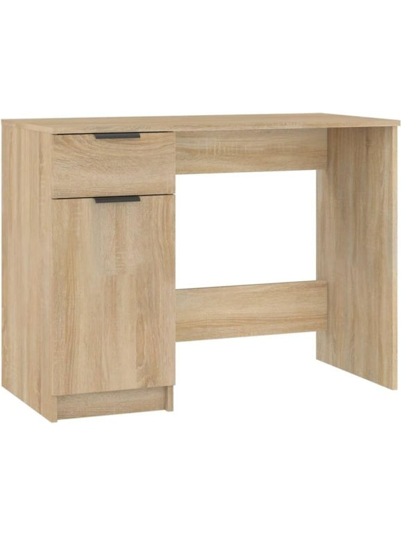 Mesa de Oficina con Cajones y Acabado de Madera para Estudio Trabajo y Organizacion
