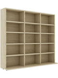 Mueble Organizador para CD con Puertas y Estantes de Almacenamiento para Salon u Oficina