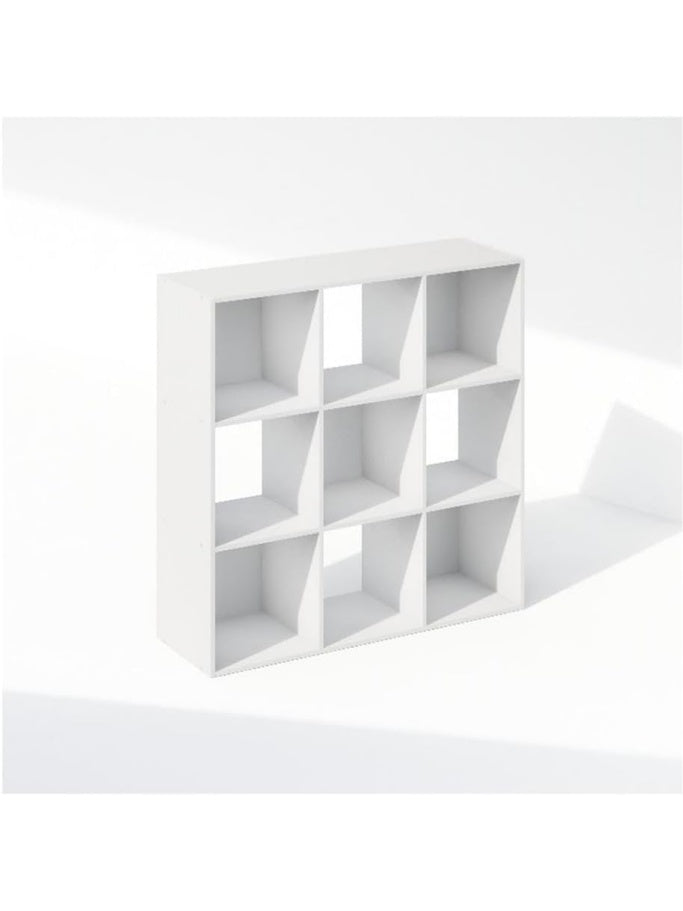 Mueble Organizador de Nueve Cubos para Almacenamiento en Salon, Dormitorio y Oficina